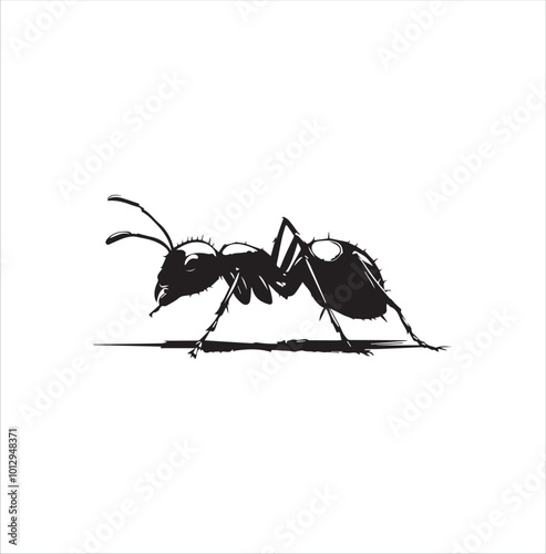 ant isolated on white background