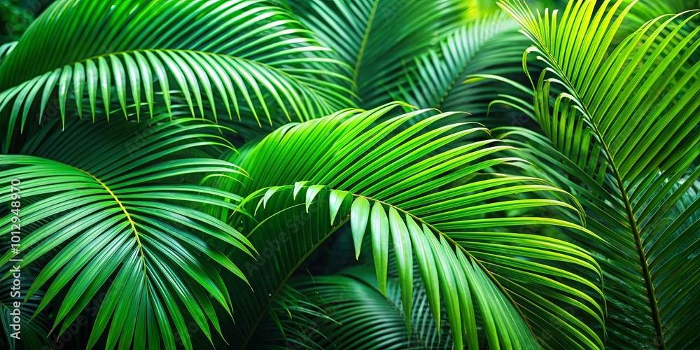A Vibrant Tapestry of Palm Fronds, Intertwined and Bathed in the Warm Glow of Sunlight A Vibrant Tapestry of Palm Fronds, Intertwined and Bathed in the Warm Glow of Sunlight