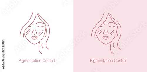 Pigmentation Control Skincare Product Vector Icon