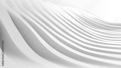 Abstract White Curved Lines Background