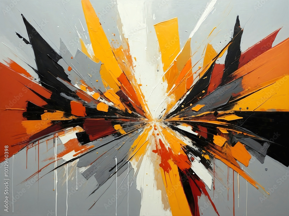 Colourful abstract painting, oil on canvas, wall art, artistic background, template