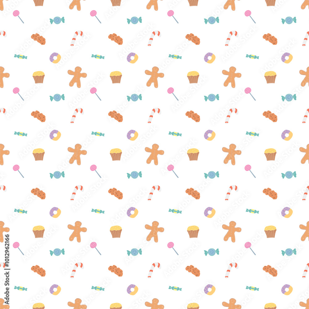 Seamless christmas pattern. New year background. Colored illustration with christmas icons Seamless christmas pattern. New year background. Colored illustration with christmas icons