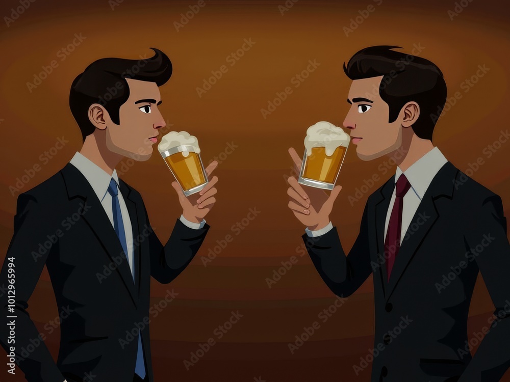 Two guys drinking bottles of beer sitting on the beach on a romantic date. Summer and holiday in nature. Two guys drinking bottles of beer sitting on the beach on a romantic date. Summer and holiday in nature.