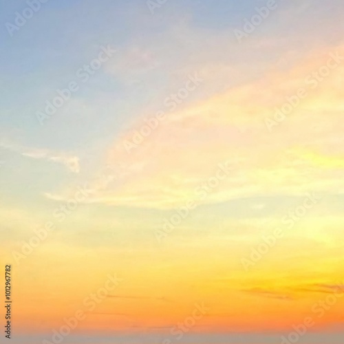 rainbow in the sky blue sky with clouds sunset over the sea