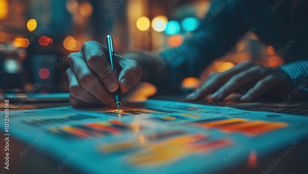 Hand Working on a Chart Hand Working on a Chart