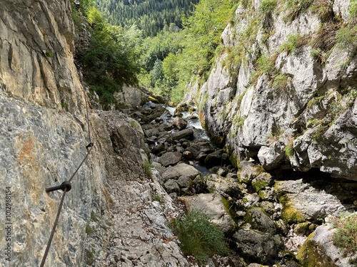 The karst source of the Soča river, Trenta (Triglav National Park, Slovenia) - Die Karstquelle des Flusses Soca, Trenta (Triglav-Nationalpark, Slowenien) - Kraški izvir reke Soče, Trenta (Slovenija) photo