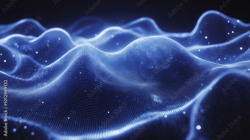 3D Render of Abstract Shape Element in Wireframe Hologram Style. 3D Render of Abstract Shape Element in Wireframe Hologram Style.