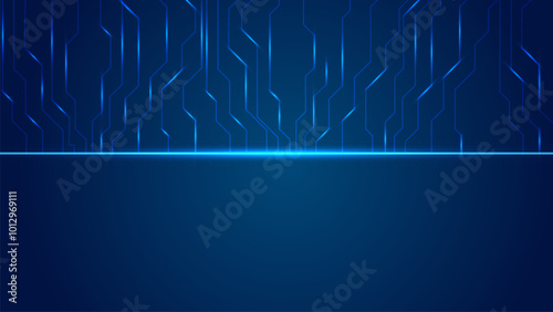 Abstract circuit board background blue. Futuristic and modern technology vector illustration