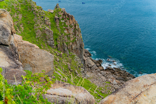 Rocky seashore.

The South China Sea in the East of Vietnam. Hoa Tam Commune, Long Hoa District, Fuyen Province. photo