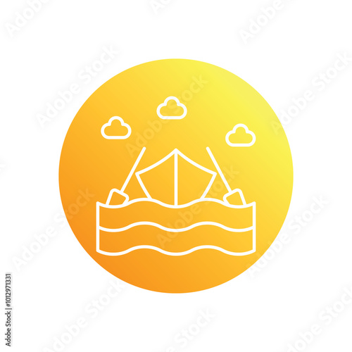 Rowing vector icon
