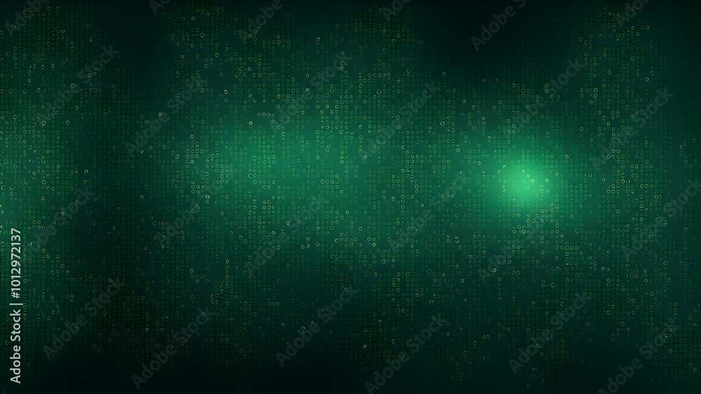 A dark, abstract digital background with green glowing particles and a gradient effect. A dark, abstract digital background with green glowing particles and a gradient effect.