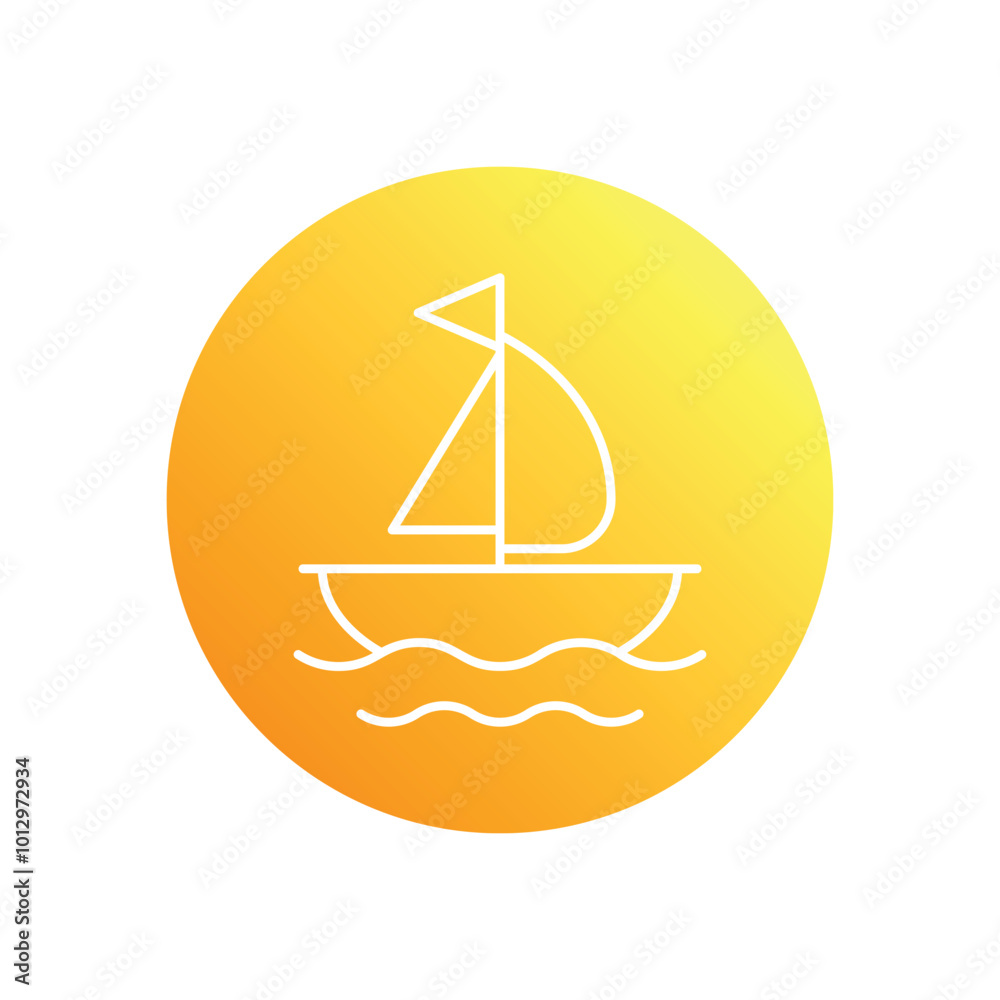 Sailboat vector icon Sailboat vector icon
