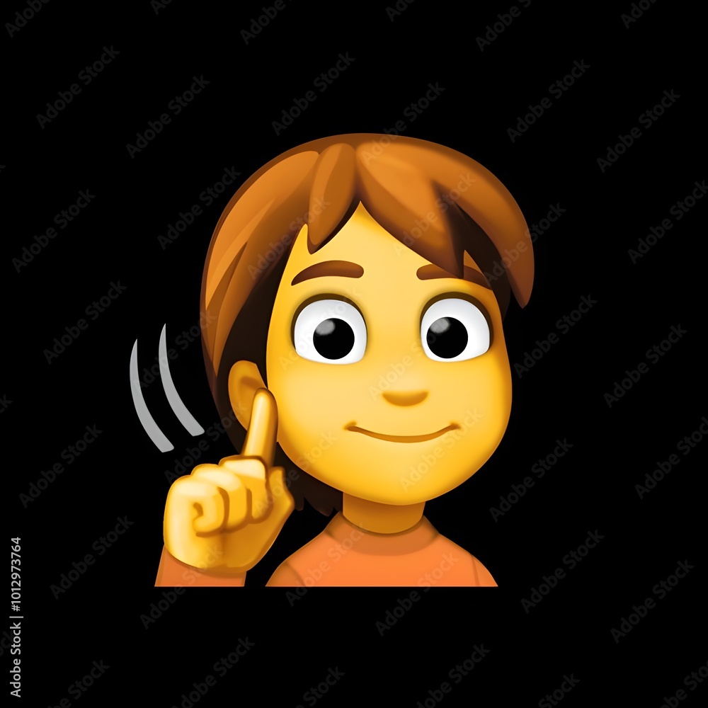 Person Raising Finger Emoji Icon on Black Background
Person Raising Finger Emoji Icon on Black Background