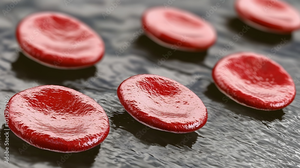 Hemoglobin Heroes: Red blood cells, each carrying the superhero molecule hemoglobin, ready to transport oxygen from lungs to tissues. Their teamwork ensures our survival. Hemoglobin Heroes: Red blood cells, each carrying the superhero molecule hemoglobin, ready to transport oxygen from lungs to tissues. Their teamwork ensures our survival.
