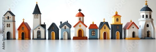 Wallpaper Mural Miniature Church Village Torontodigital.ca