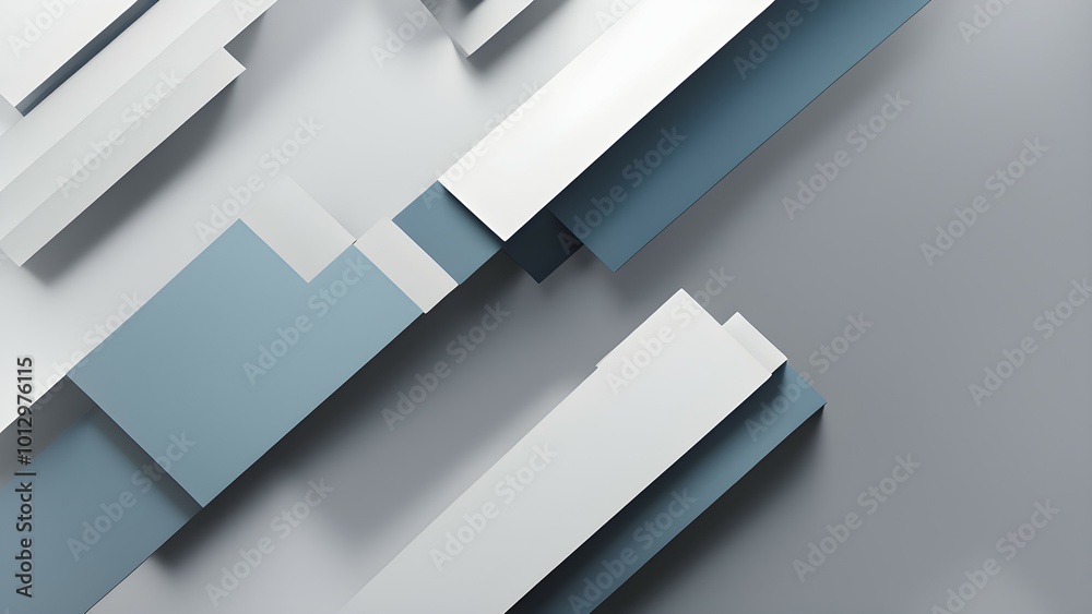 Abstract geometric shapes in shades of blue and gray create a modern design aesthetic. Abstract geometric shapes in shades of blue and gray create a modern design aesthetic.