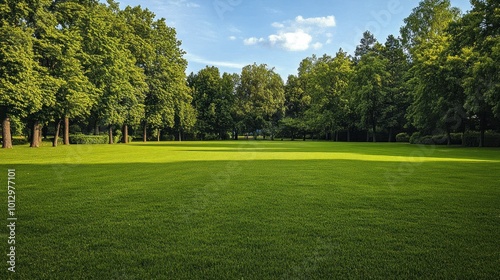 Green Grassy Park Meadow