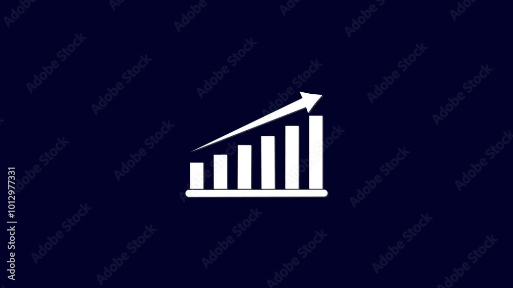 Success business growth graph animation . Success business growth graph animation .