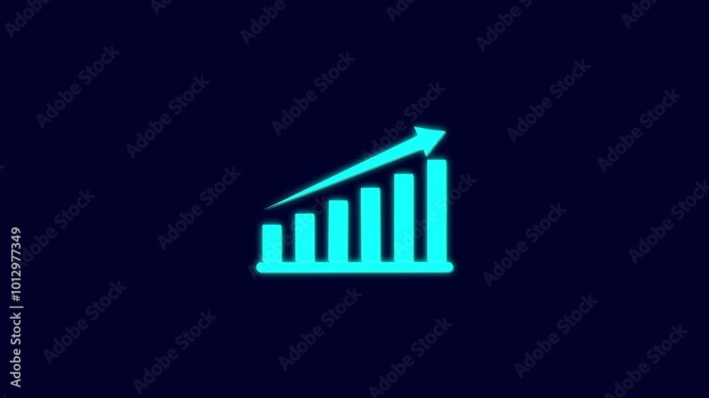business growth graph chart animation