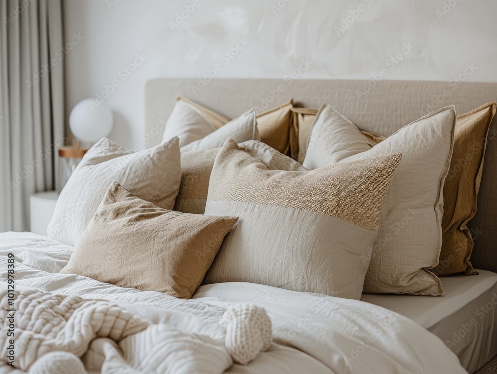 Obraz premium Minimalist Cozy and Stylish Bed