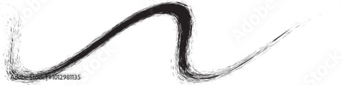 Decorative wavy line . Brush stroke waves. Abstract flow linear fluid design element .Zigzag wave. Wavy Music sounds lines. Squiggle brush stroke . Ornament design.Line art .Brush paint Vector 