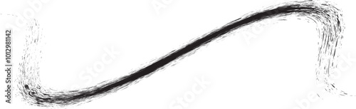 Decorative wavy line . Brush stroke waves. Abstract flow linear fluid design element .Zigzag wave. Wavy Music sounds lines. Squiggle brush stroke . Ornament design.Line art .Brush paint Vector 