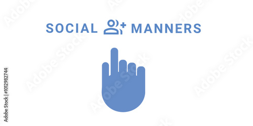SOCIAL MANNERS banner. Vector illustration