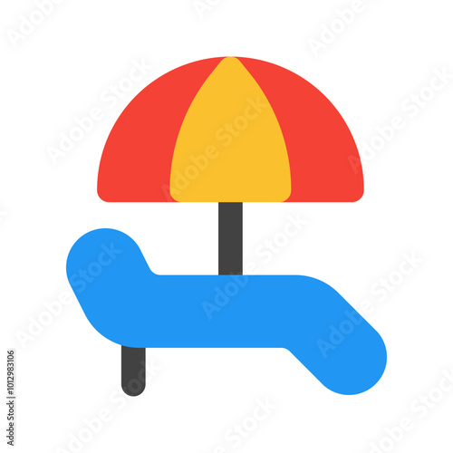 beach flat icon