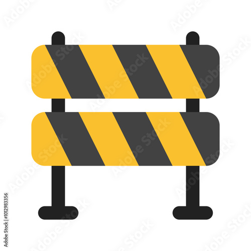 road block flat icon
