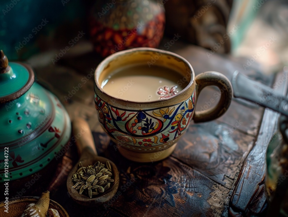 A Cup of Tea in a Traditional Setting A Cup of Tea in a Traditional Setting