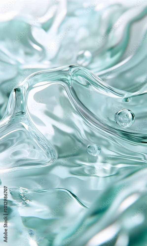 52. An abstract representation of clear aqua-mint water waves with soft ripples and playful bubbles, illuminated by bright sunlight, perfect for a trendy summer backdrop 52. An abstract representation of clear aqua-mint water waves with soft ripples and playful bubbles, illuminated by bright sunlight, perfect for a trendy summer backdrop