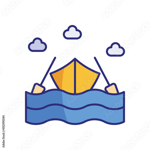 Rowing vector icon