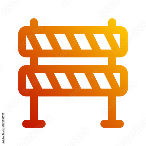 road block gradient icon