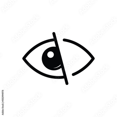 Unsee icon logo design template isolated illustration