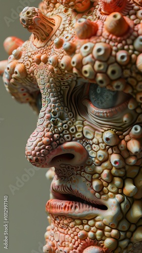 Surreal 3D Creature with Organic Texture