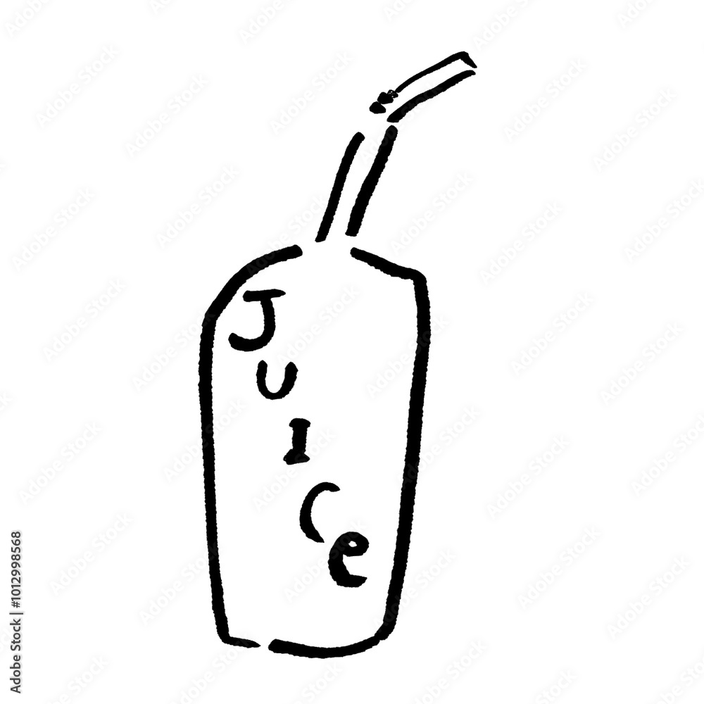 Obraz premium 手書きのジュース