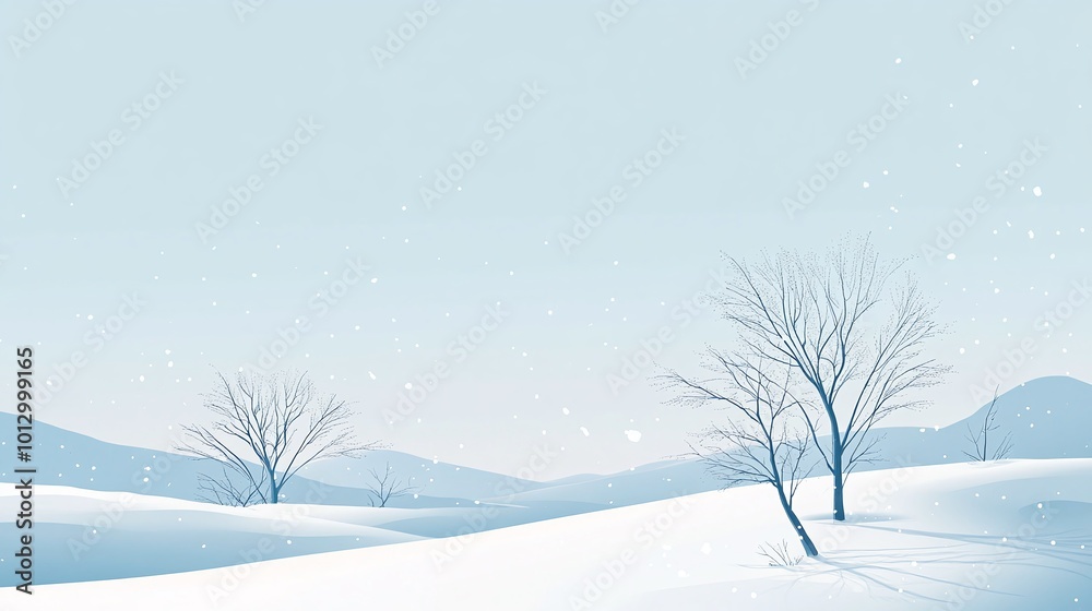 a snowy landscape with trees in the background a snowy landscape with trees in the background