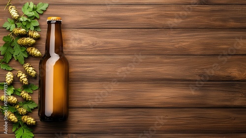 Fresh Beer Ingredients and Craft Beverage Concept photo