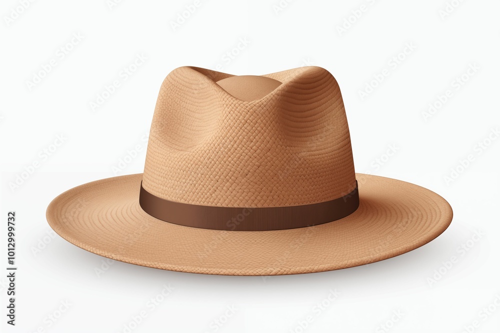 Straw hat isolated on white background. Generative ai Straw hat isolated on white background. Generative ai
