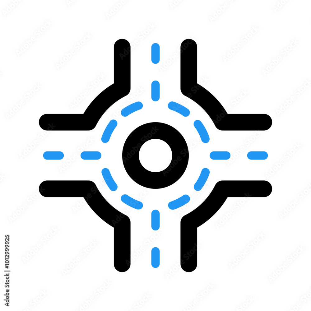 roundabout outline color icon roundabout outline color icon