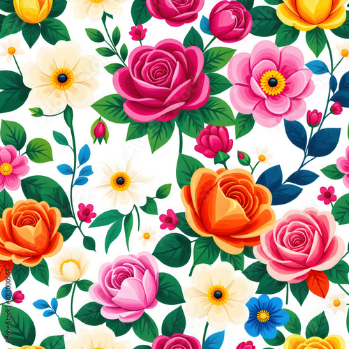 seamless pattern with roses