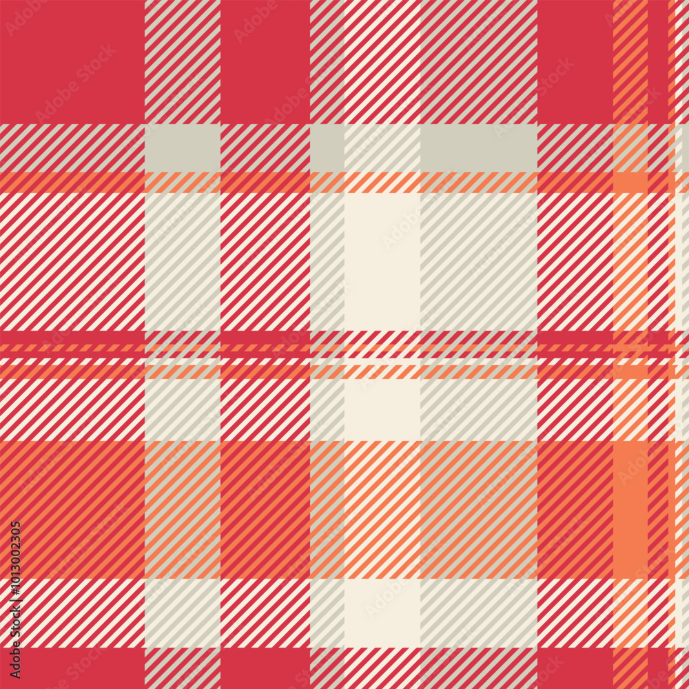 Robe tartan seamless fabric, occupation textile check texture. Regular plaid background pattern vector in light and red colors. Robe tartan seamless fabric, occupation textile check texture. Regular plaid background pattern vector in light and red colors.