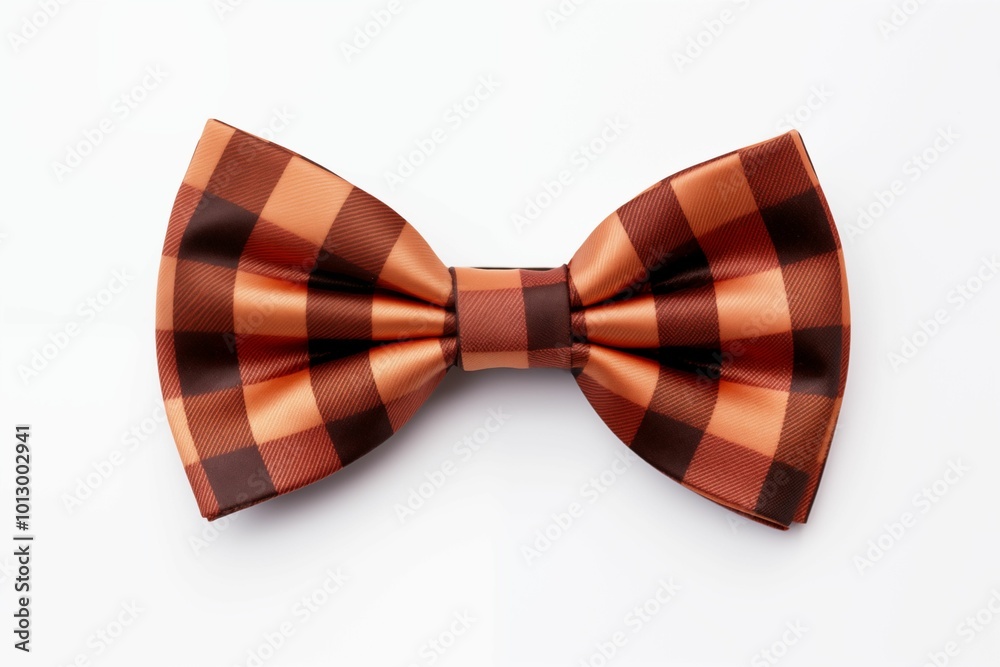 Top view of bow tie isolated on white background. Generative ai