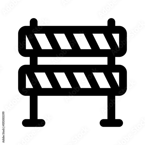 road block line icon