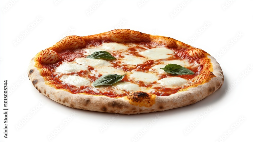 Fresh Margherita Pizza with Basil and Mozzarella Cheese Fresh Margherita Pizza with Basil and Mozzarella Cheese