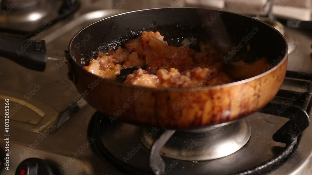 Cooking Indian food on a gas stove