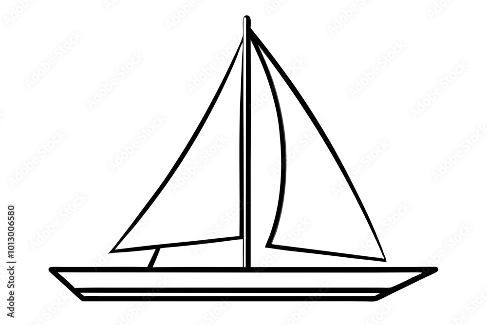 Modern Vector Illustration of a Sleek Sailboat Featuring Simple Clean Lines for Designers
Modern Vector Illustration of a Sleek Sailboat Featuring Simple Clean Lines for Designers