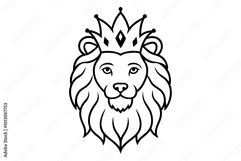 A Regal Lion Wearing a Detailed Crown on Its Head Vector Illustration of Majestic Royalty
A Regal Lion Wearing a Detailed Crown on Its Head Vector Illustration of Majestic Royalty
