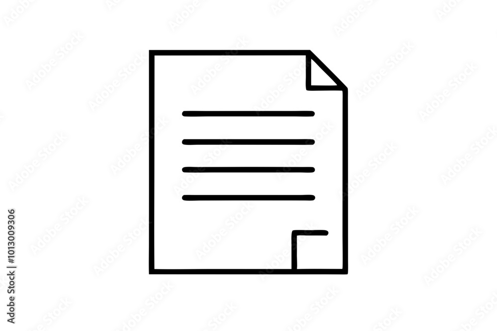 Elegant Vector Design of a Simple Document Icon with Rectangular Features
Elegant Vector Design of a Simple Document Icon with Rectangular Features