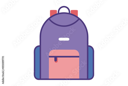 Unveil the Beauty of Simplicity with a Curved Lines Minimalist Backpack Vector Illustration
